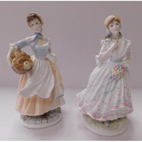 213 - Royal Worcester - Bakers Wife & The Village Bride - no damage