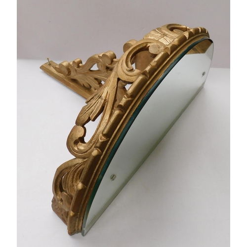 23 - Glass topped - scroll decorated/shelf