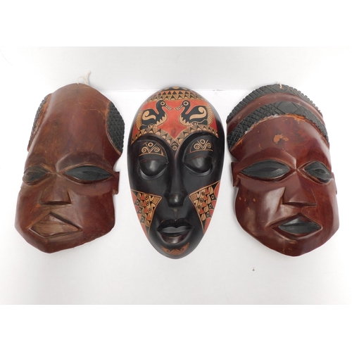 27 - African/hand made masks - Including/Zambian example