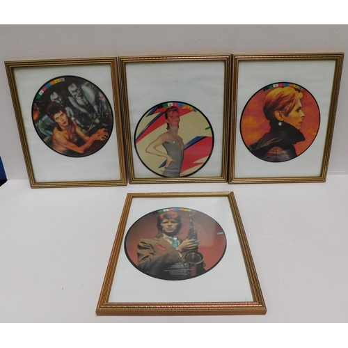 29 - Four/David Bowie - picture sleeve 45s/framed