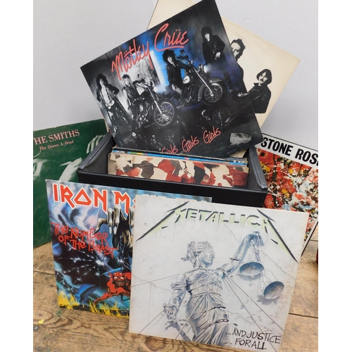 36 - Indie/Rock & Metal LPs/including - Iron Maiden/The Stone Roses/Motley Crue/Metallica/The Strangles &... 