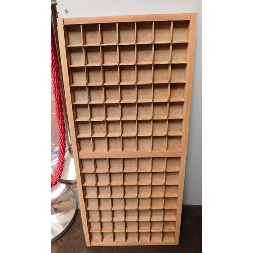 5 - Letter press/type setting tray - with brass fittings