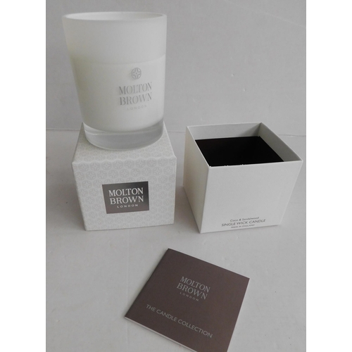 532 - New in box Molton Brown single wick candle - Coco and Sandalwood