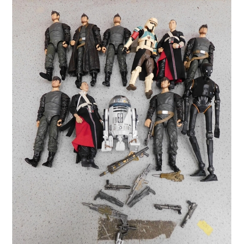 536 - Collection of Black series Star Wars figures with weapons