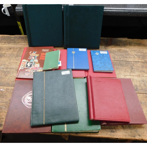 55 - Thirteen - stamp albums/including Victorian to modern era - mainly GB stamps