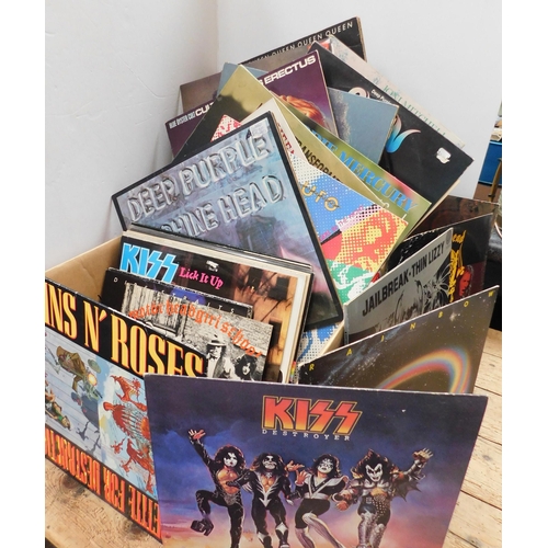 56 - Approximately 120 LPs/including - Kiss/Deep Purple/Guns n Roses/Thin Lizzy/The Blue Oyster Cult & Mo... 