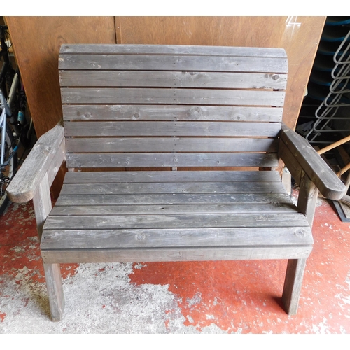 582 - Modern two seater garden bench