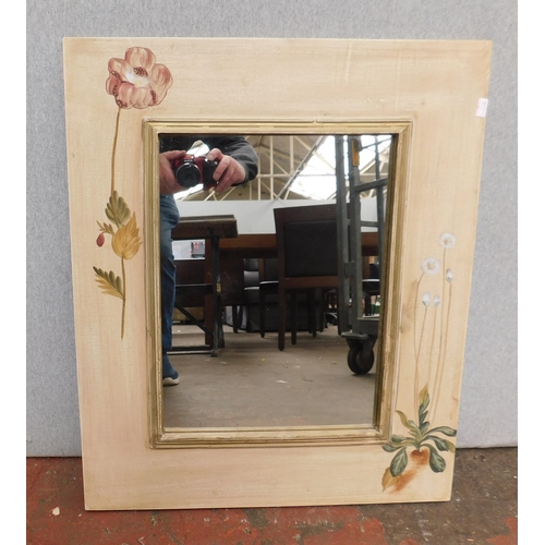 591 - Modern framed mirror - approx. 51cm x 61cm