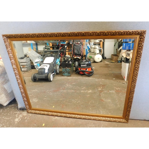 600A - Large bevel edged mirror with gilt frame