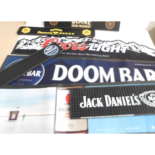 619 - Box of new bar mats and runners incl. Carling, Sharps Doom Bar and Worthington's