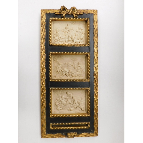 8 - Contemporary - antique style/gilt framed - classical relief plaque - approx. 23 1/2