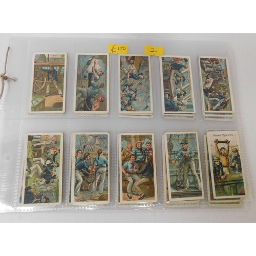 80 - Full set of - John Players/Life on board a man of war in 1805 & 1905 - cigarette cards