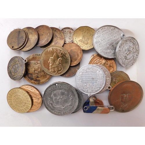 86 - Antique & vintage - medals/coins & tokens - including Victorian examples