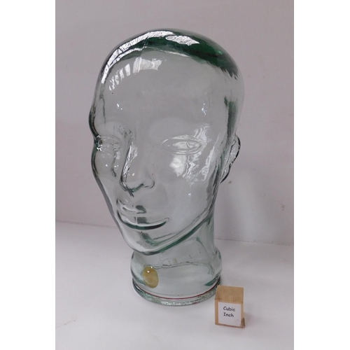 216 - Glass - Milliners shop display/head