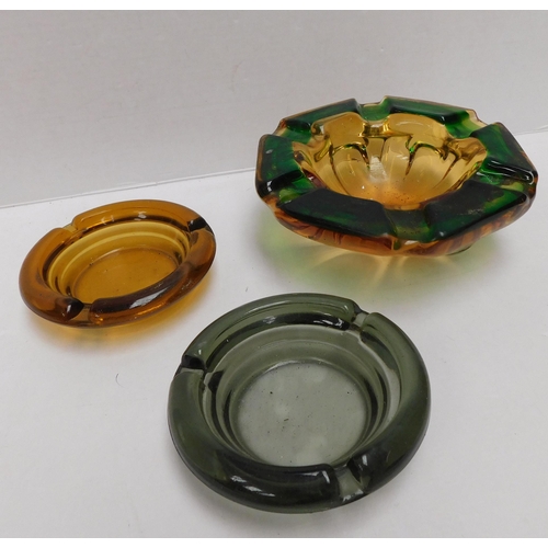 235 - Three - glass/ashtrays