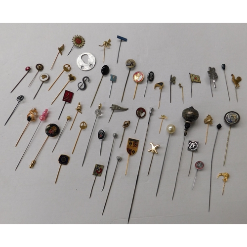 238 - Gold/silver tone & enamelled - hat/hair & lapel pins
