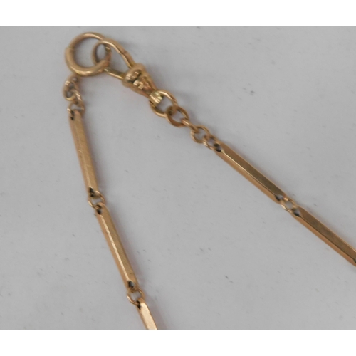 244 - Gold tone necklace - marked 14K/approximately 13
