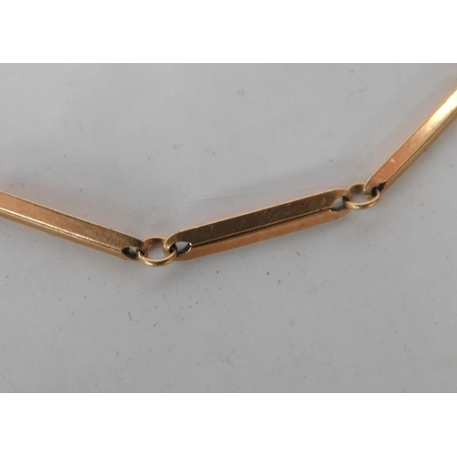 244 - Gold tone necklace - marked 14K/approximately 13