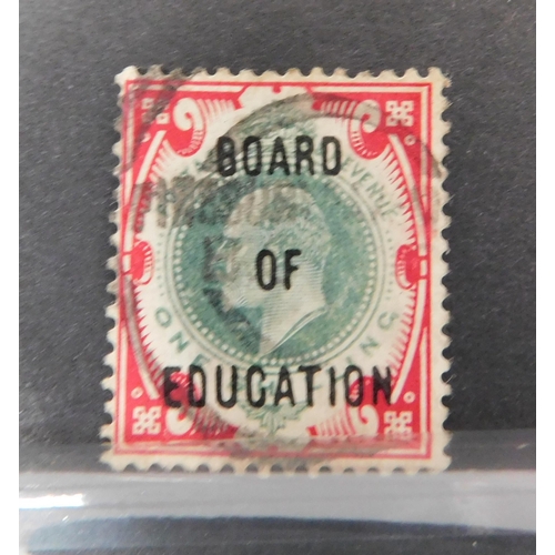 112 - Edward VII era - stamp with/board of education - over print