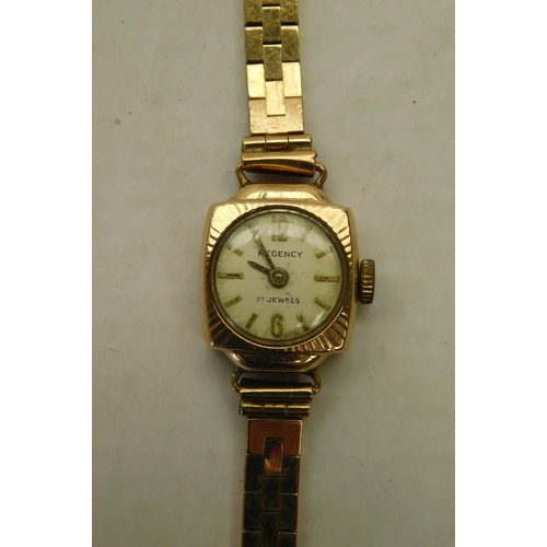 113 - Art Deco style - gold cased/Regency - ladies cocktail watch