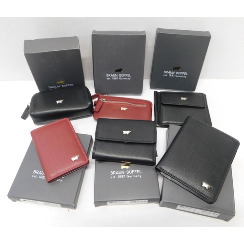 20 - Six - Braun Buffel leather wallets/purses - retail collectively at £200 - brand new