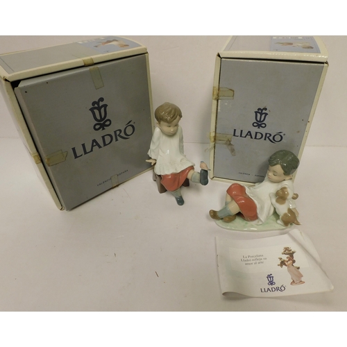 298 - Lladro - Talking Time 05987 & Talk to me 05988/figures - boxed/no damage