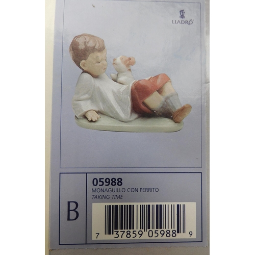 298 - Lladro - Talking Time 05987 & Talk to me 05988/figures - boxed/no damage