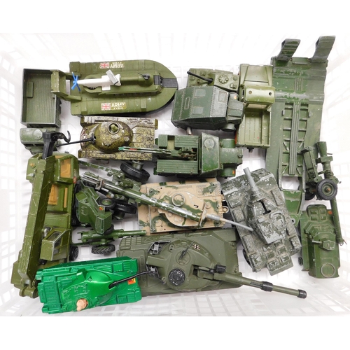 44 - Military style - die cast/model vehicles - including Dinky & Matchbox