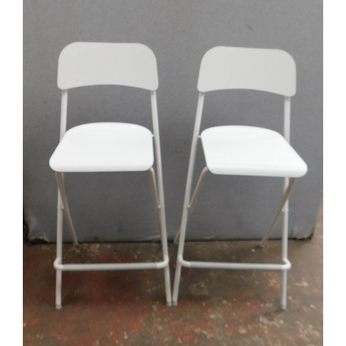 552 - Two white bar stools