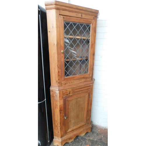 562 - Pine corner cupboard