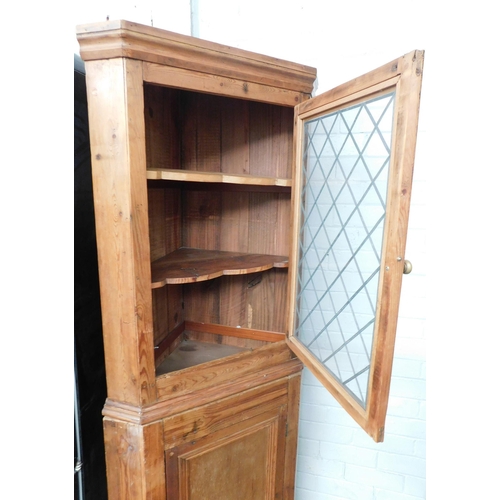 562 - Pine corner cupboard