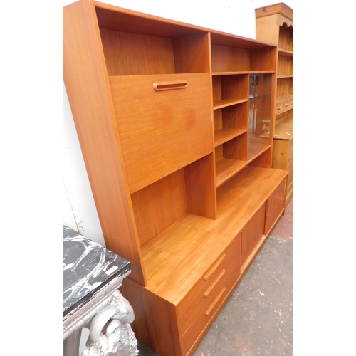 592 - Mid-century teak wall unit