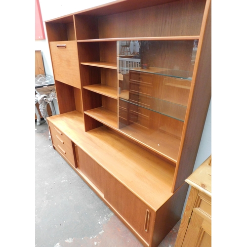 592 - Mid-century teak wall unit