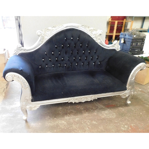 594 - In the style of Charles Louis cuddle / love seat chaise sofa