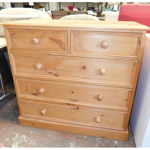 622 - Two over three solid pine set of drawers