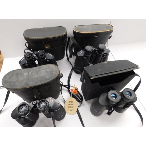 89 - Four - pairs of binoculars/including - Fairview & Hanimex