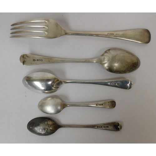 352 - Antique - Sterling silver hallmarked/cutlery - approximate combined weight 180gs