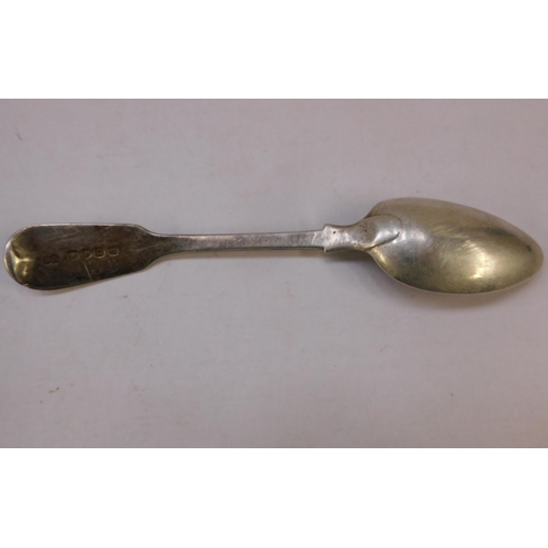 372 - Antique Georgian - Sterling silver hallmarked/dessert spoon - London/1809 Maker WE - approximate wei... 