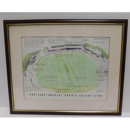 47 - Northampton cricket print - Ltd. Edition 6/200 by D. Suter