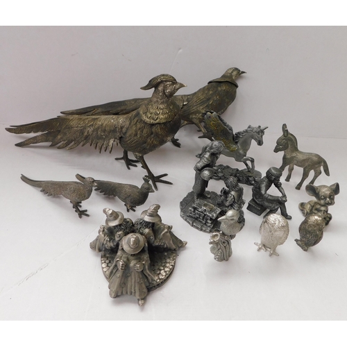 190 - Metalware - including/figures