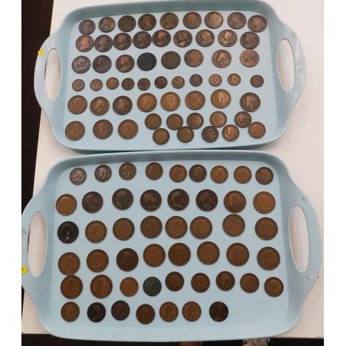 184 - Antique & vintage - copper coins/including Georgian & Victorian era examples