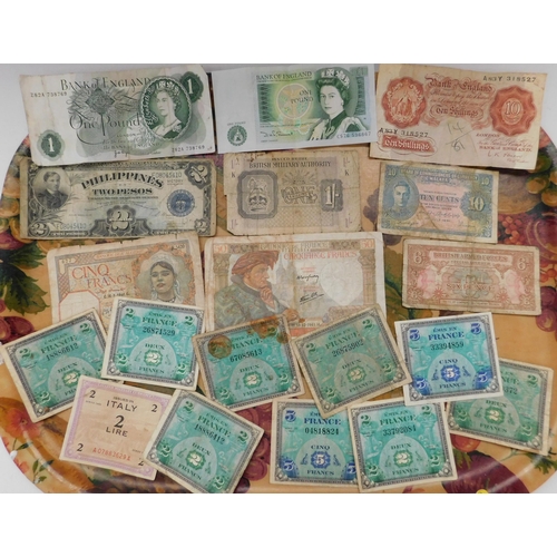 195 - Antique & vintage - bank notes/including British Military issue