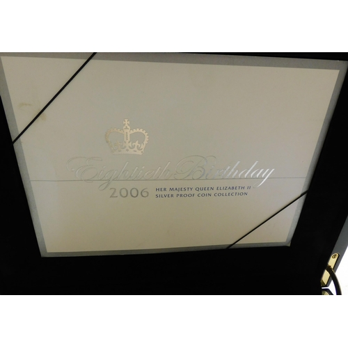 204 - The Royal Mint - 2006 Eightieth Birthday/Queen Elizabeth II - silver proof coin set