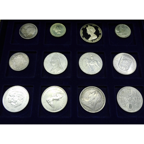 205 - Coin cabinet - & British coins