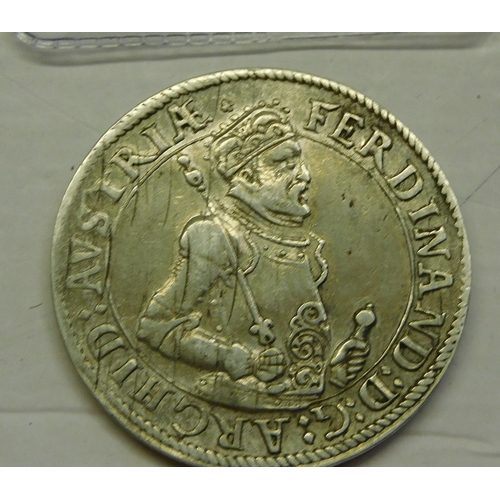 206 - Austrian - silver Thaler coin/Tyrol mint - C.1570