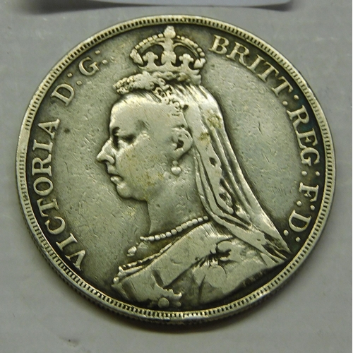 208 - 1889 dated - Victorian/silver Crown coin