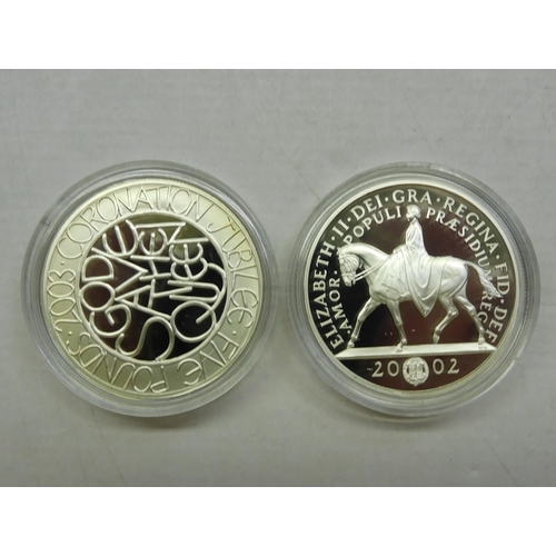 216 - 2002/2003 Royal Mint - Royal celebration/silver proof coin set - boxed & paperwork