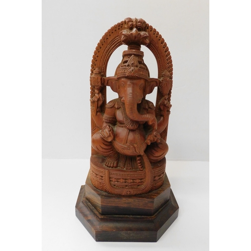 13 - Sandalwood/Ganesha figure - approx. 10