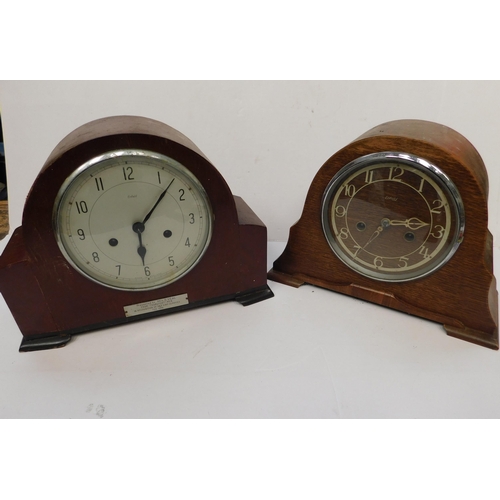 180A - Oak cased/Enfield - mantle clocks