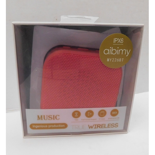 526 - New in box IPx6 Aibimy true wireless speaker